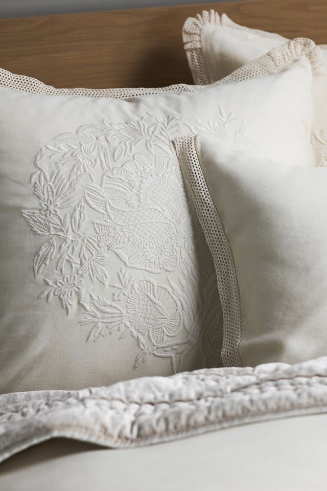 Elinor Cotton Linen Embroidered Duvet Cover #1