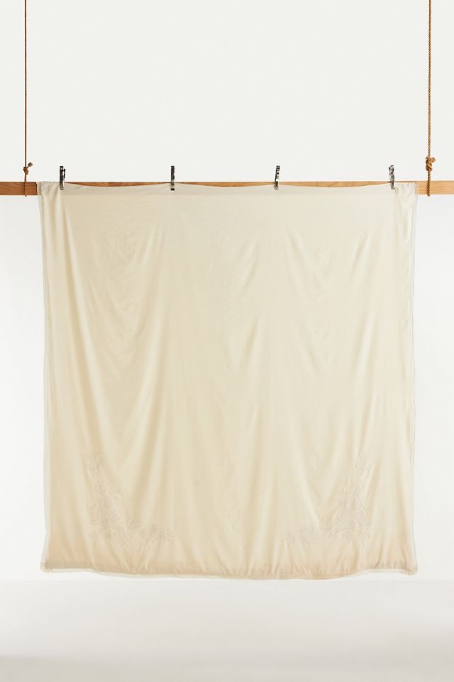 Elinor Cotton Linen Embroidered Duvet Cover #2