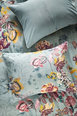 Olive Cotton Sateen Shams, Set of 2