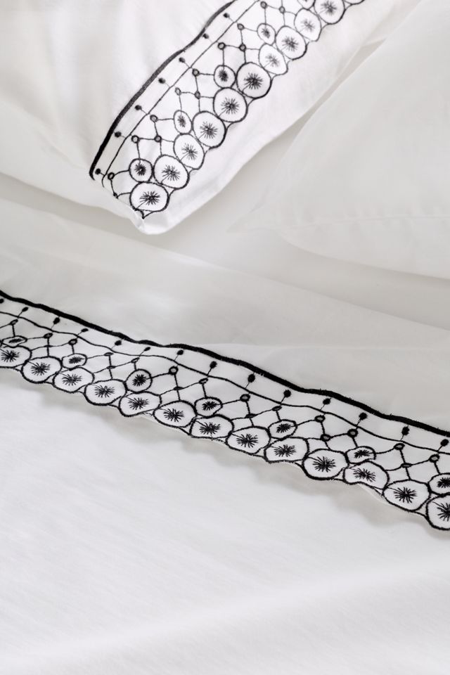 Catalina Cotton Embroidered Sheet Set #1