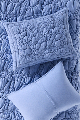 Anthropologie Brooke Heathered Jersey Cotton Shams, Set Of 2