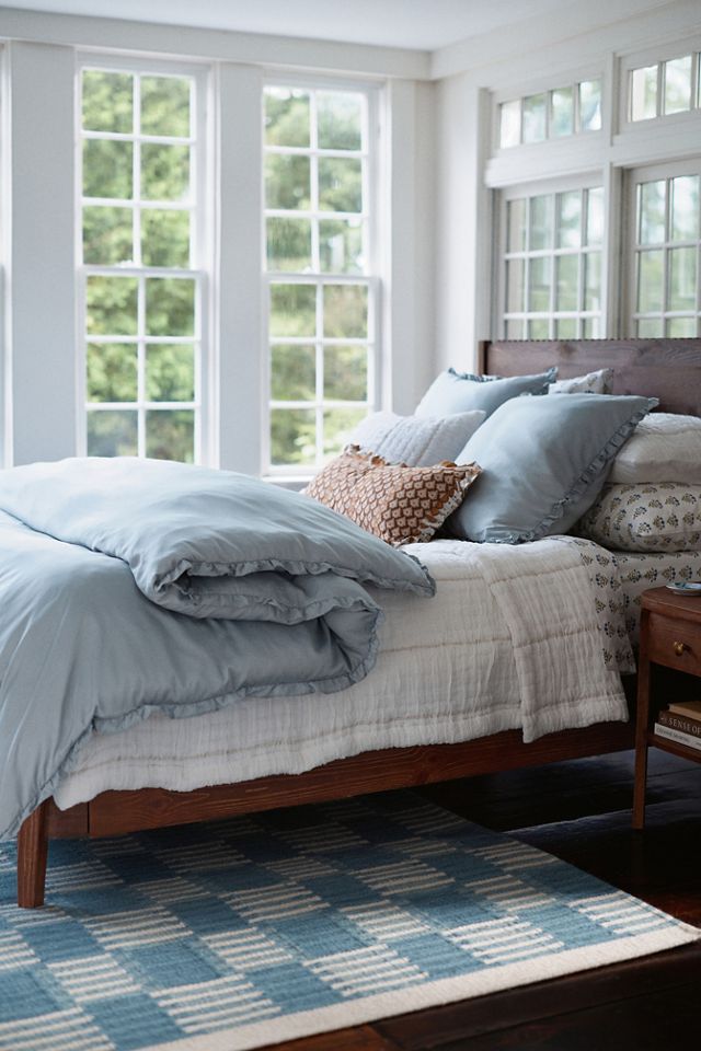 Striped Cotton Gauze Coverlet #1