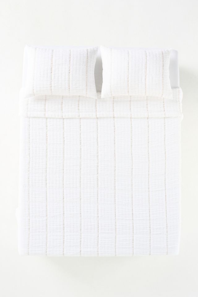 Striped Cotton Gauze Coverlet #4