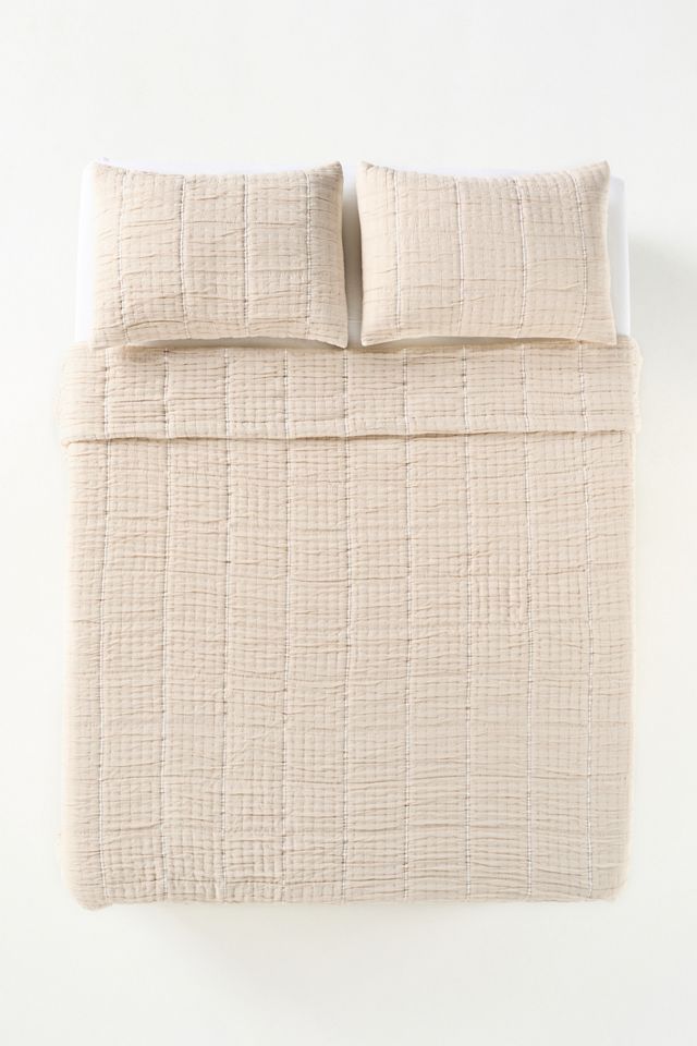 Striped Cotton Gauze Coverlet #2
