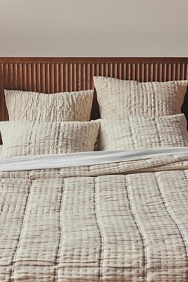 Striped Cotton Gauze Coverlet