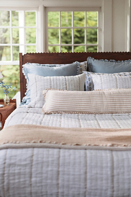 Striped Cotton Gauze Shams, Set of 2