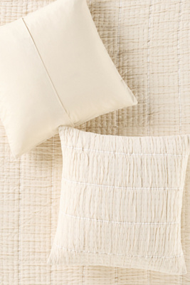 Anthropologie Striped Cotton Gauze Euro Sham