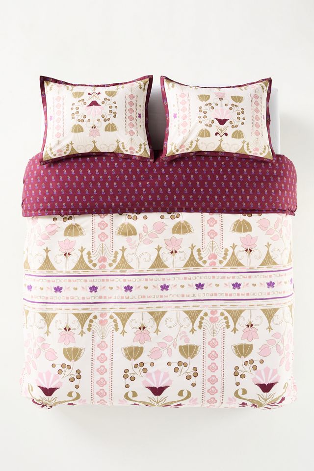 Elodie Embroidered Percale Floral Printed Duvet​ Cover #2
