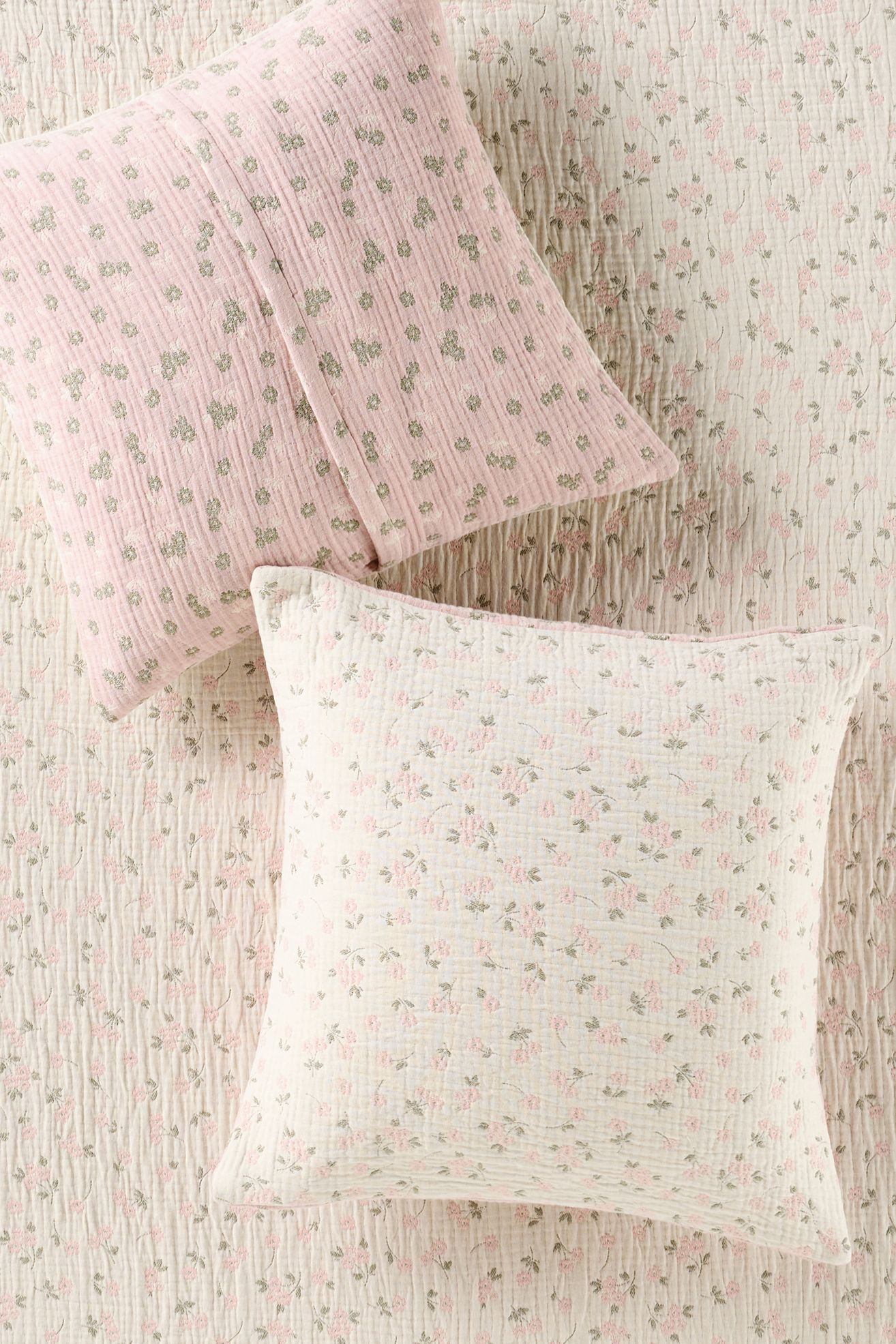 Floral Field Cotton Jacquard Euro Sham - Multi, Euro Sham