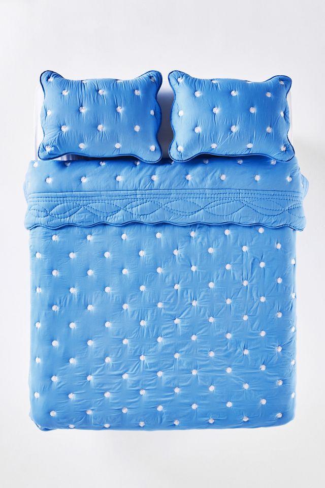 Maeve by Anthropologie Cotton Polka Dot Embroidered Quilt #2
