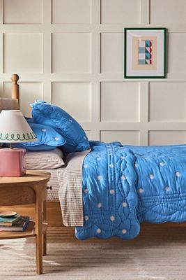 Anthropologie*ブルーのきれいな ブランケット KLIPPOXEL クリッポクセル ブランケット, ブルー, 130x170 cm - IKEA