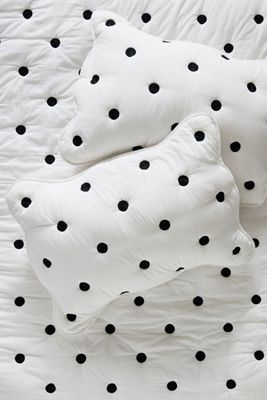 Maeve by Anthropologie Cotton Polka Dot Embroidered Shams, Set of 2