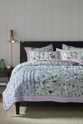 Anthropologie The Printed Cotton Voile Quilt Collection In Purple