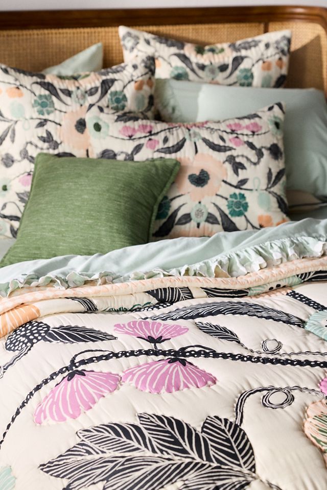 100% Cotton Voile Printed Quilt Collection | AnthroHome
