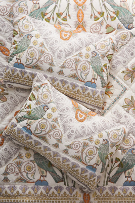 Anthropologie Feyra Cotton Printed Shams, Set Of 2