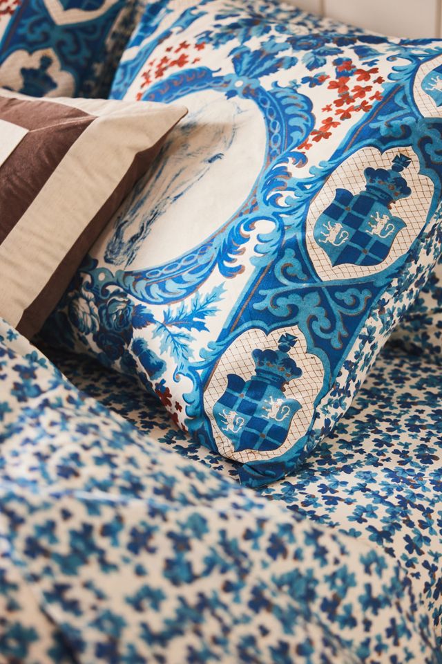 MINDTHEGAP Cotton Percale Printed Duvet​ Cover | AnthroHome