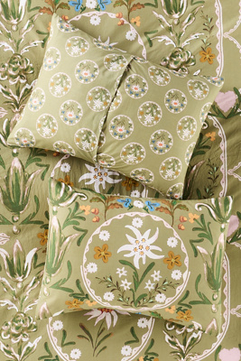 MINDTHEGAP Organic Cotton Percale Printed Shams, Set of 2