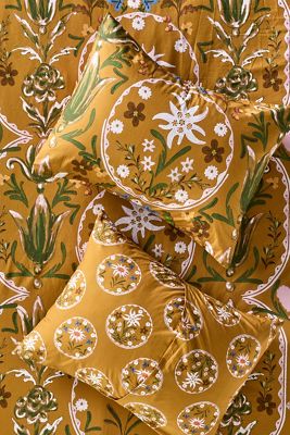 MINDTHEGAP Organic Cotton Percale Printed Shams, Set of 2