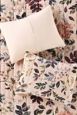 Seren Samt-Kissenbezüge mit Blumenmuster, 2er-Set