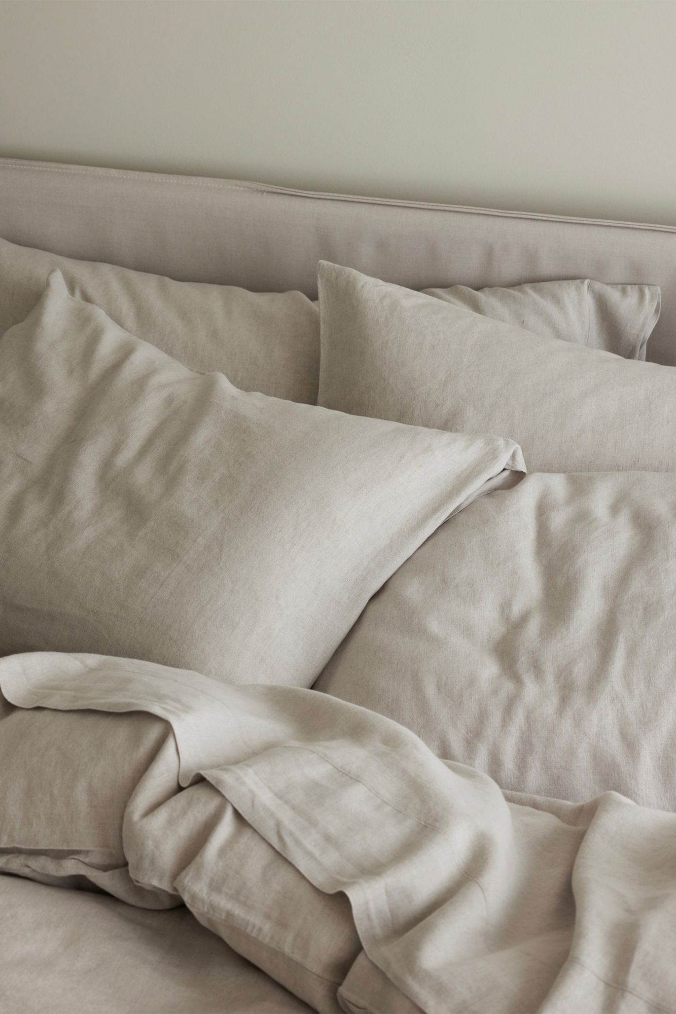 Piglet in Bed Linen Blend Shams, Set of 2 - Ivory, Standard, Standard Sham, Set of 2
