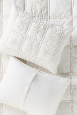 Vienne Cotton Floral Embroidered Shams, Set of 2