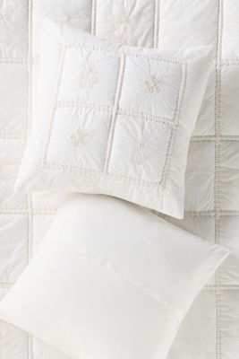Vienne Cotton Floral Embroidered Euro Sham
