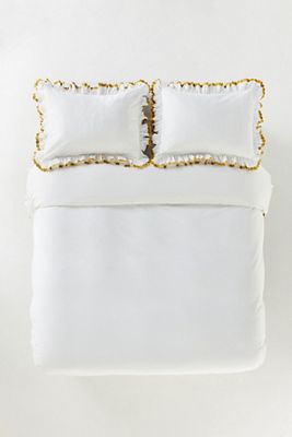 Maeve Liet Cotton Sateen Embroidered Duvet Cover