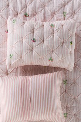Fundas de Almohada Emilia de Algodón Voile con Bordado Floral Icónico, Juego de 2