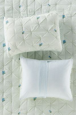 Emilia Cotton Voile Floral Icon Embroidered Shams, Set of 2