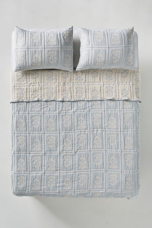 Parker Cotton Floral Woven Coverlet #2