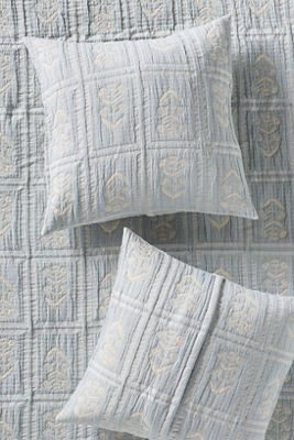 Parker Gewebter Kissenbezug aus Baumwolle mit Blumenmuster