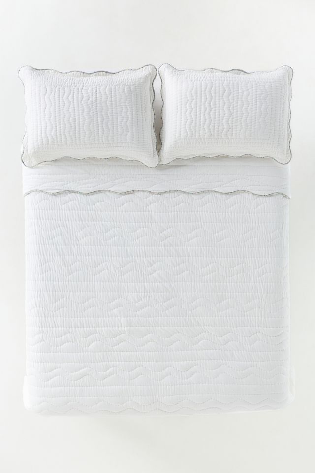 Iluka Cotton Solid Floral Edge Quilted Bedspread #2