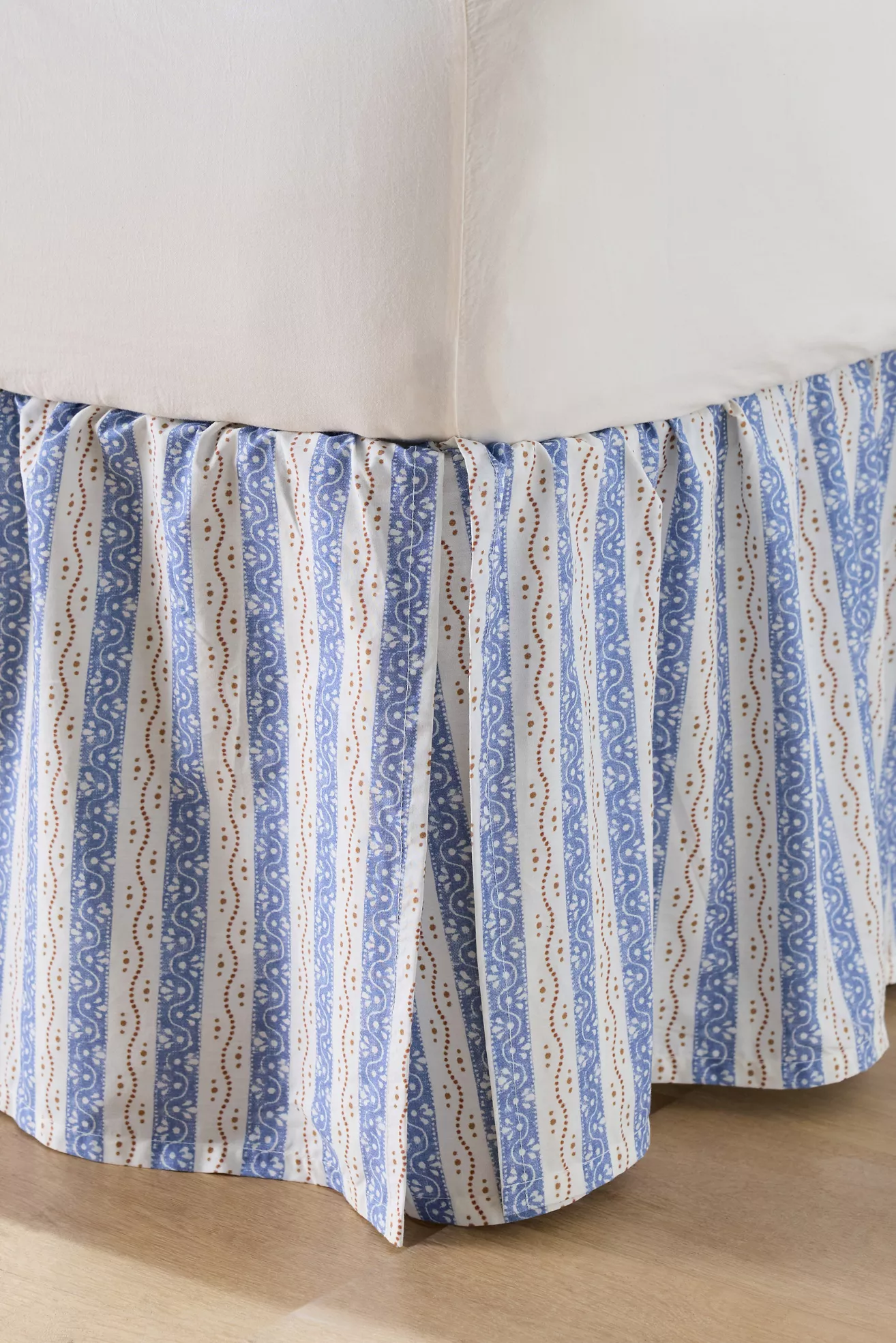 Cotton Percale Printed Bed Skirt