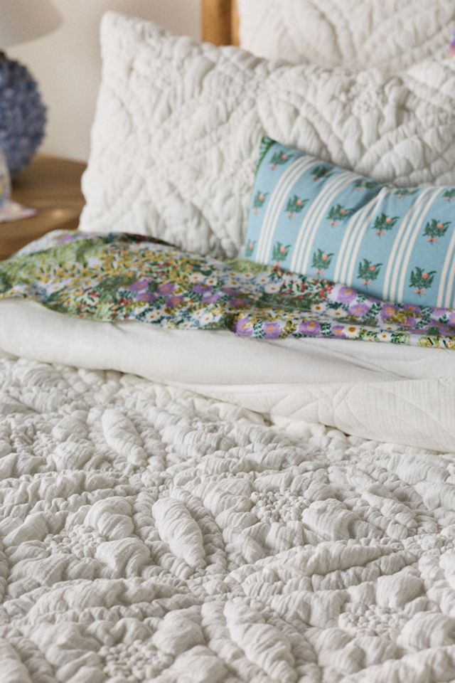 Everly Cotton Floral Manipulated Quilt #1