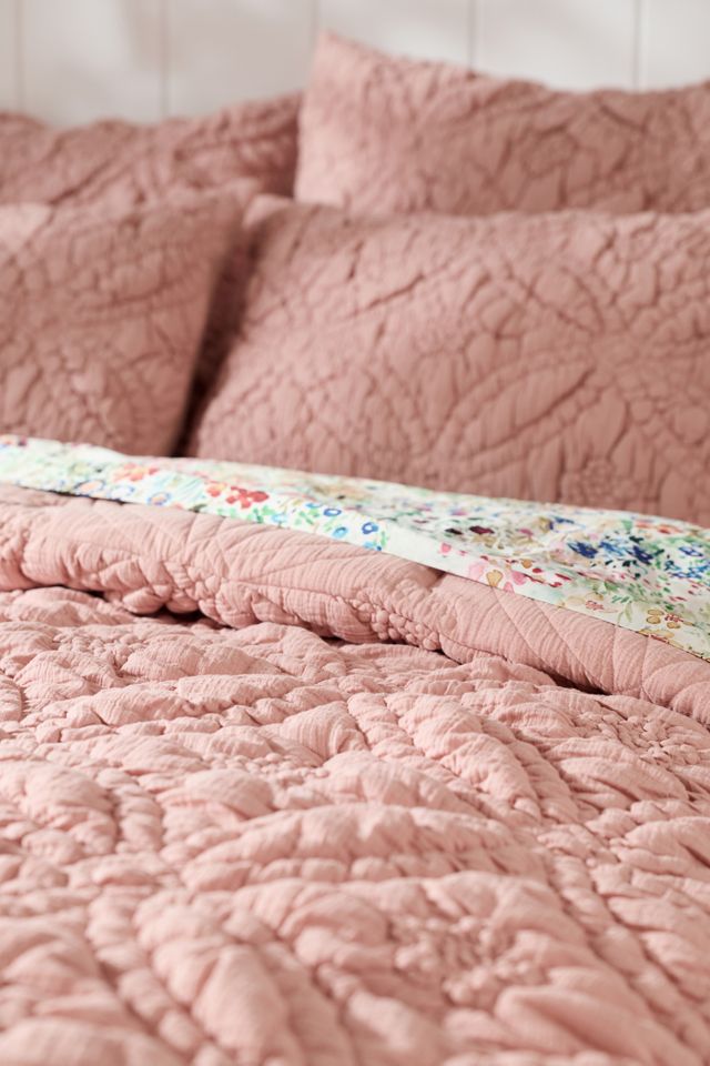 Everly Cotton Floral Manipulated Quilt #1