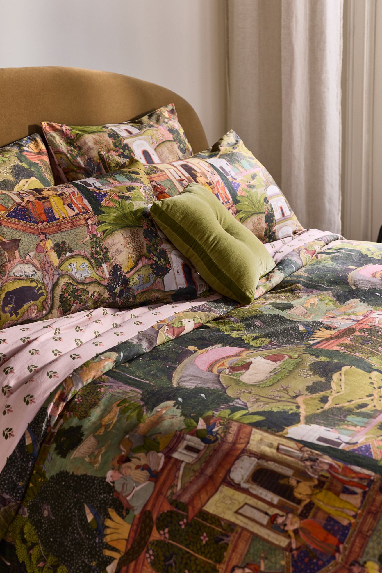 MINDTHEGAP Cotton Sateen Printed Duvet Cover - Jaipur, Queen