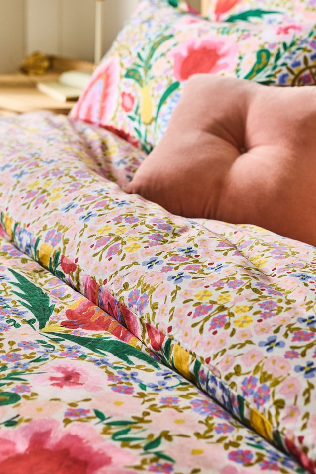 MINDTHEGAP Cotton Sateen Printed Duvet​ Cover | AnthroHome