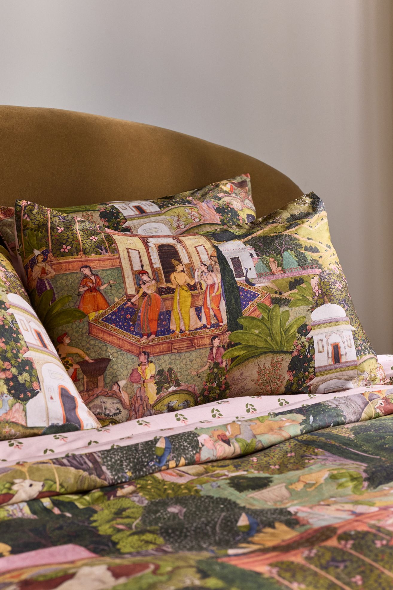 MINDTHEGAP Cotton Sateen Printed Shams, Set of 2 - Jaipur, Standard Sham, Set of 2