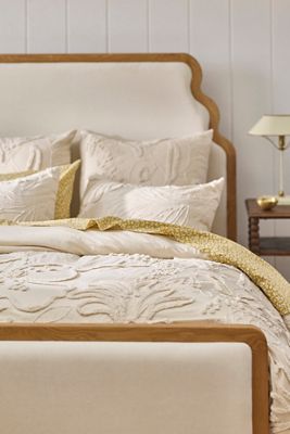 Housse de couette en coton Malia à motif floral en coton chenille Flex