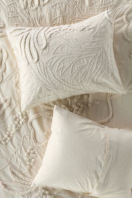 Taies d'oreiller en coton Malia à motif floral en coton chenille Flex, ensemble de 2