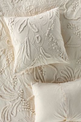 Malia Cotton Floral Candlewick Cotton Flex Euro Sham