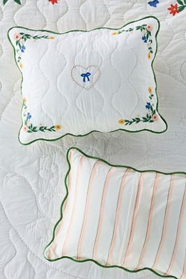 Juni Cotton Embroidered Floral Shams, Set of 2