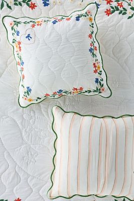 Juni Cotton Embroidered Floral Euro Sham