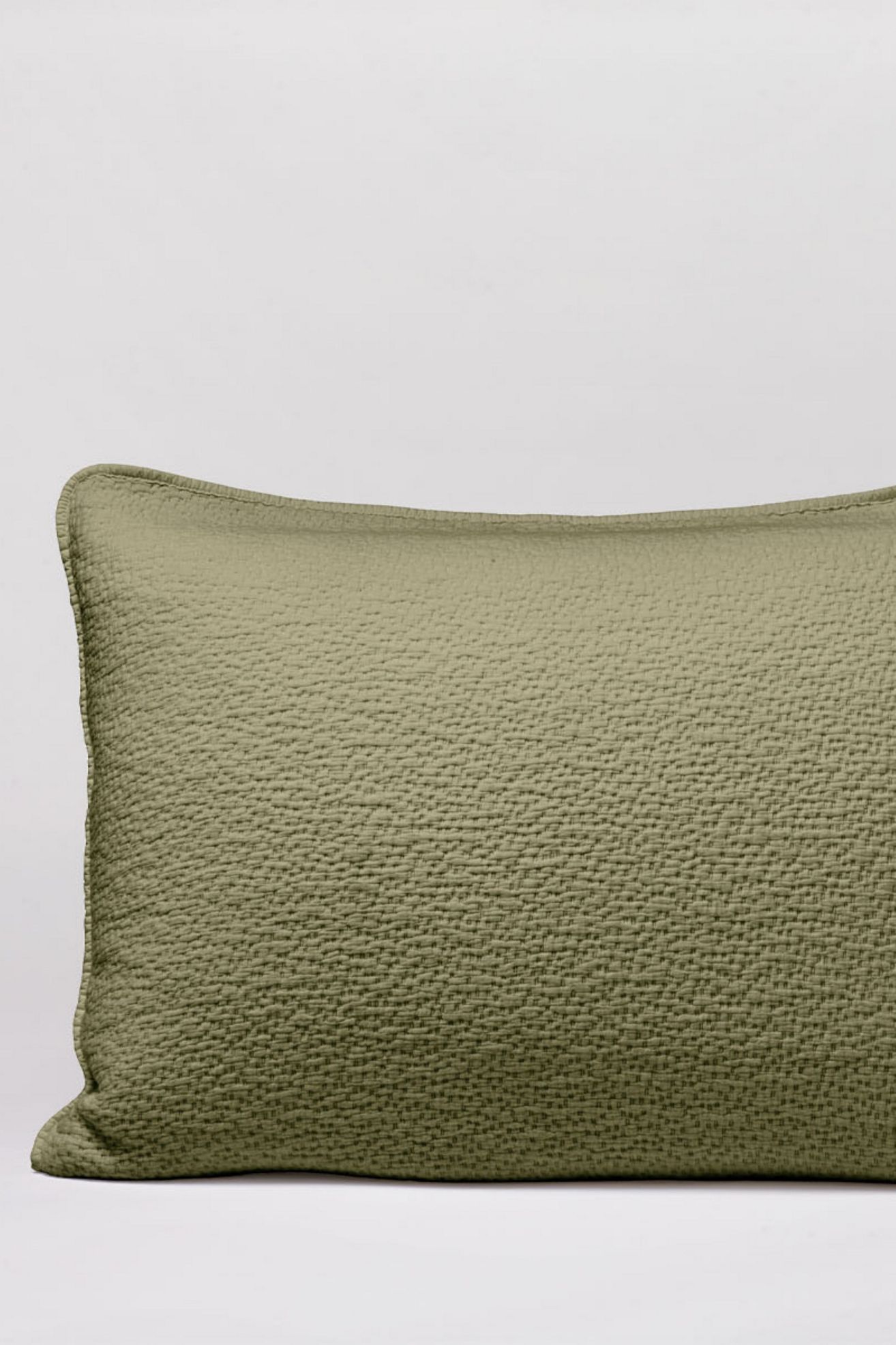 Coyuchi Cascade Organic Matelasse Sham - Seafoam, Standard Sham