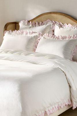 Fera Cotton Embroidered Sateen Duvet Cover