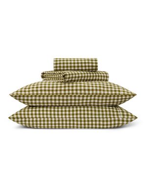 Piglet in Bed Linen Blend Gingham Sheet Set