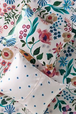 Organic Cotton Printed Sateen Shams, Set of 2