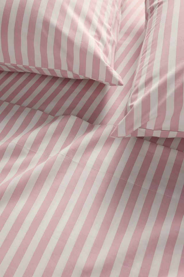 Maeve Brynne Cotton Percale Stripe Printed Sheet Set #1