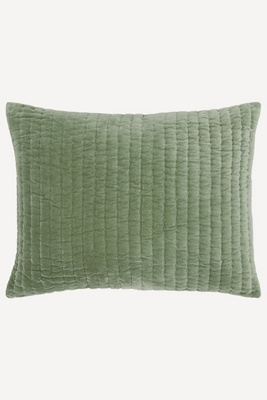 John Robshaw Textiles John Robshaw Velvet Sham In Green