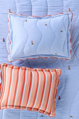 Annika Cotton Sailor Embroidered Shams, Set of 2